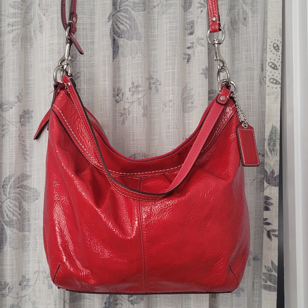 Coach Pleated Hobo/Crossbody (Patent)